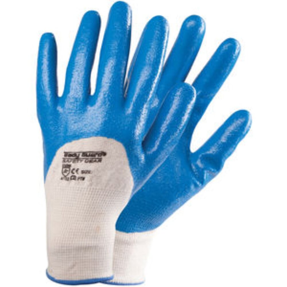 Body Guard Nitrile Coated Gloves, Package of 12, NWT